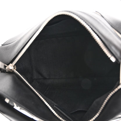 Loewe Calfskin Small Roses Puzzle Bag Black White 5 of 9