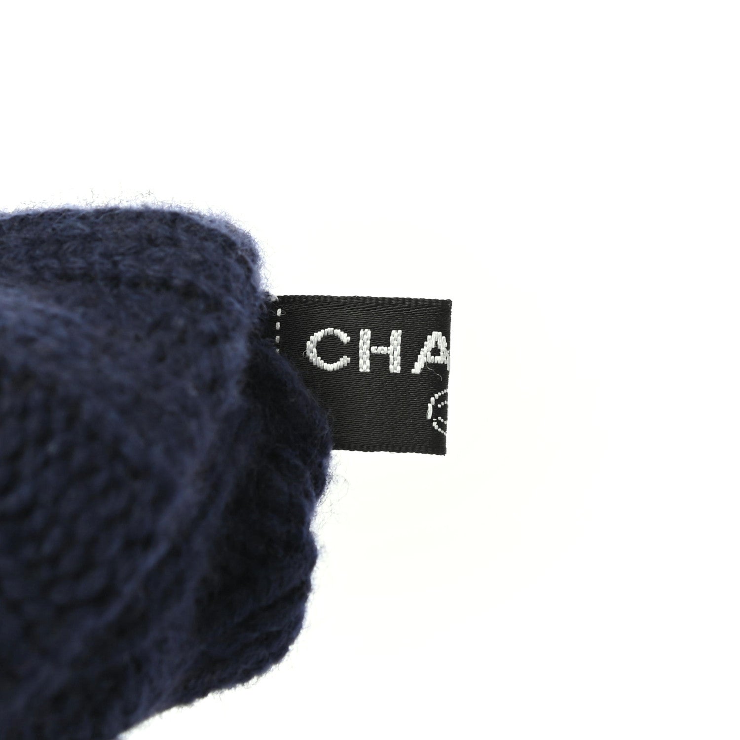 Chanel Cashmere CC Gloves Navy 3 of 4