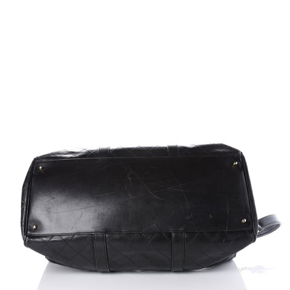 Chanel Calfskin Stitched Duffel Bag Black 12 of 21