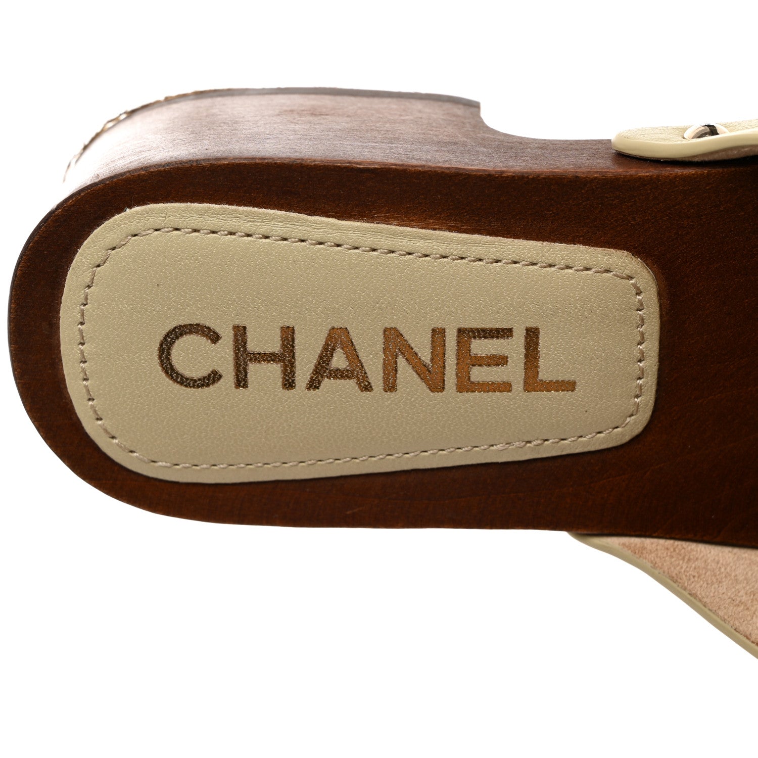 Chanel Calfskin Camellia Clogs 36 Light Beige 6 of 8