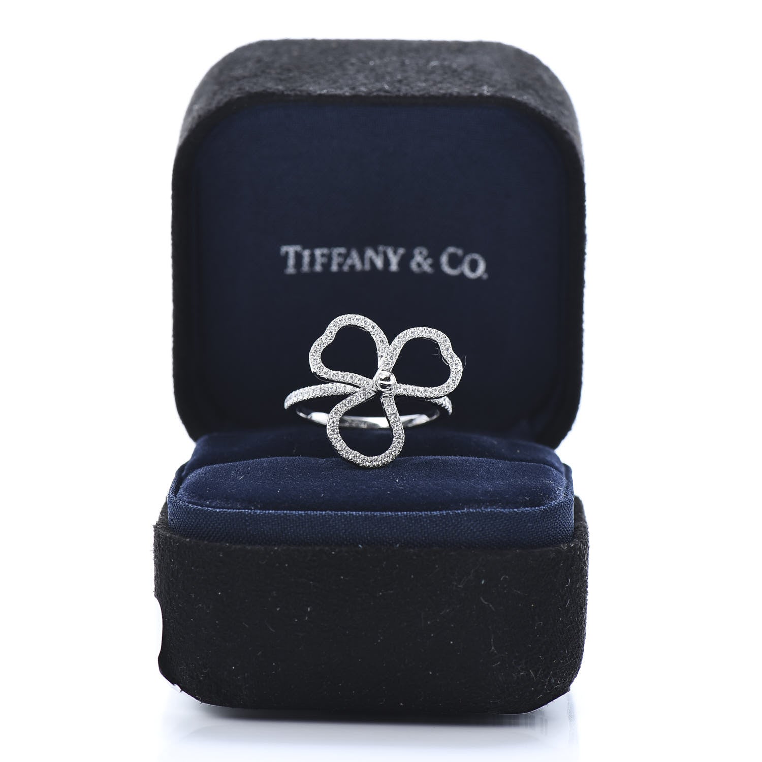Tiffany Platinum Diamond Open Paper Flowers Ring 52 6 6 of 6