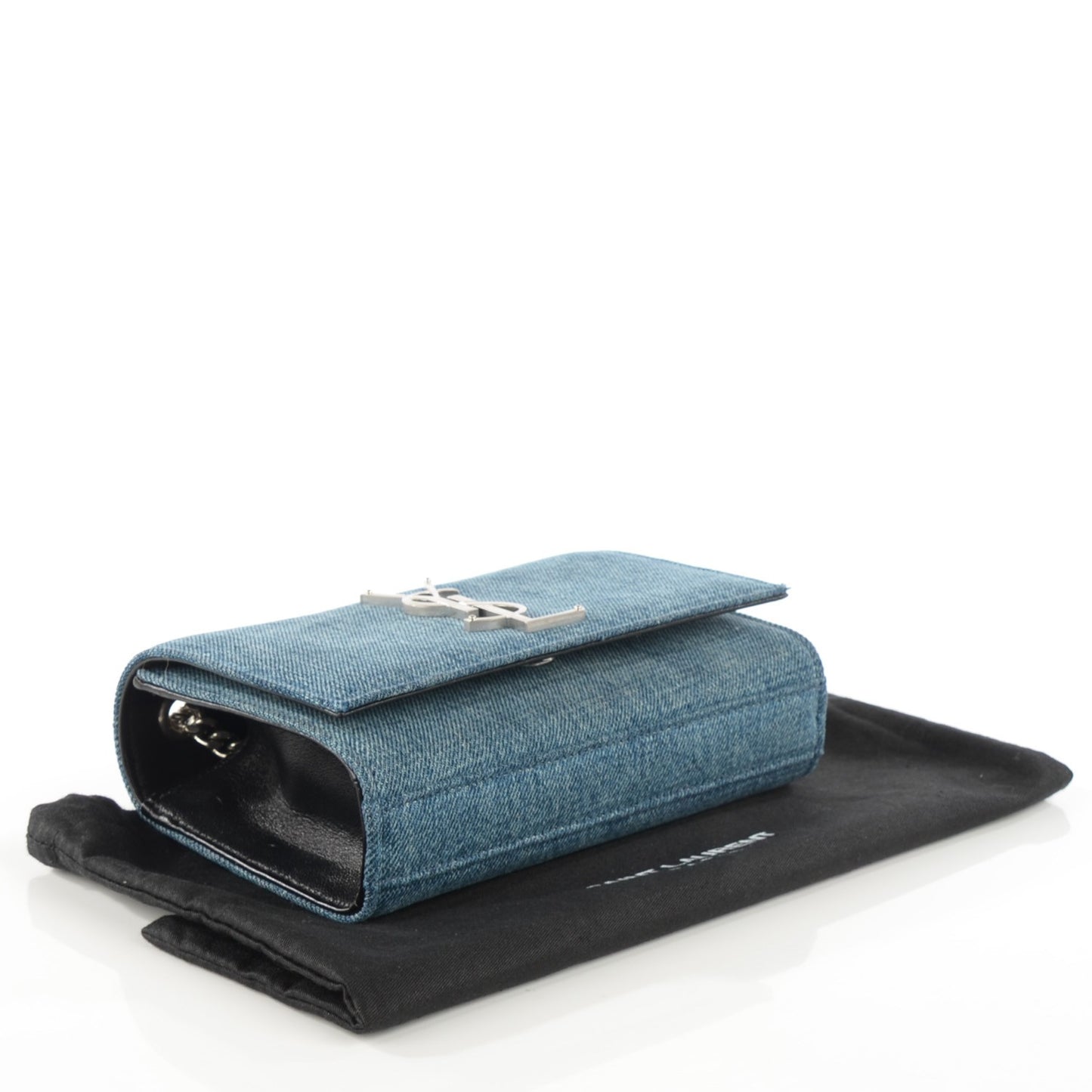 Denim Small Classic Monogram Satchel Blue