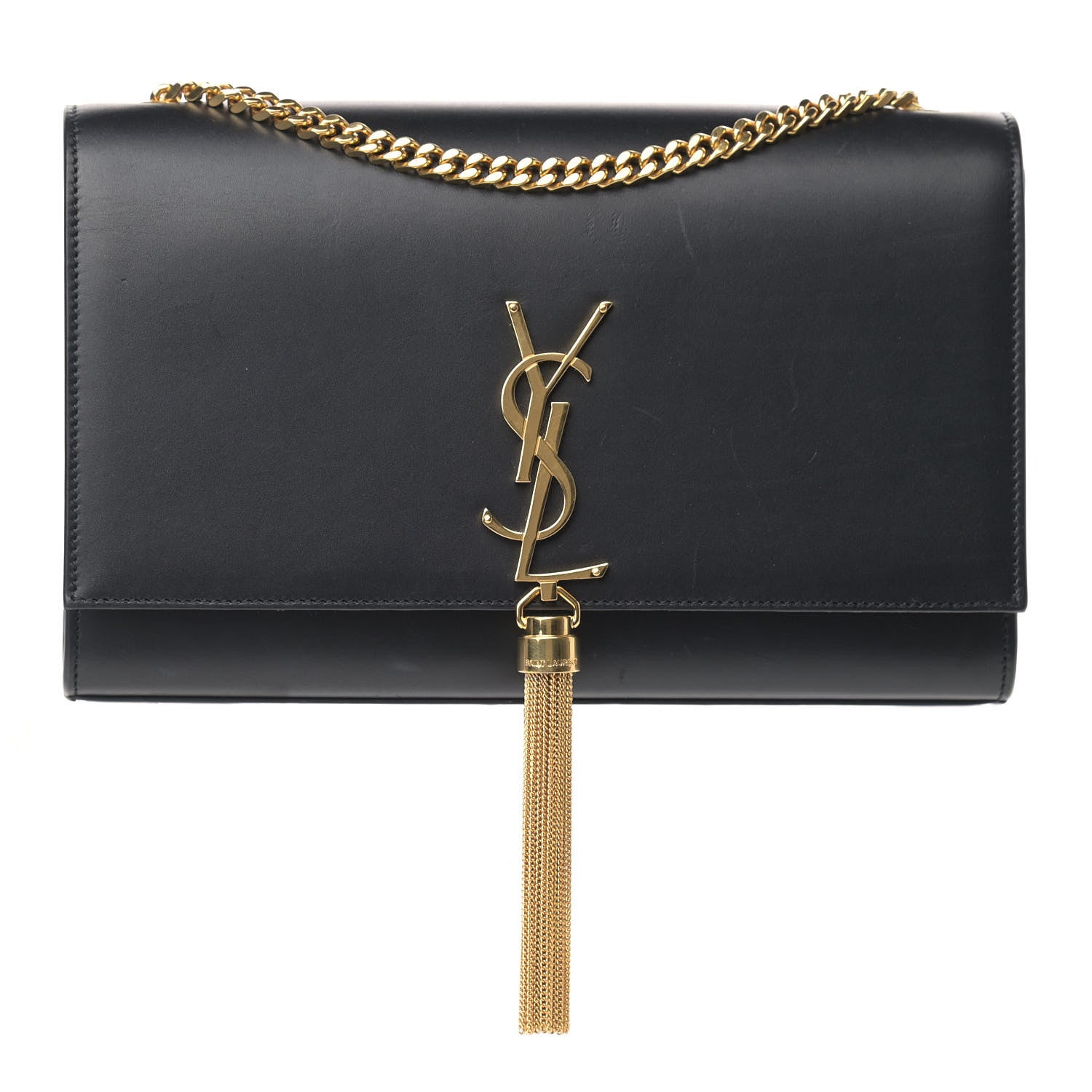 Saint Laurent Smooth Calfskin Medium Classic Monogram Kate Tassel Satchel Black 1 of 12