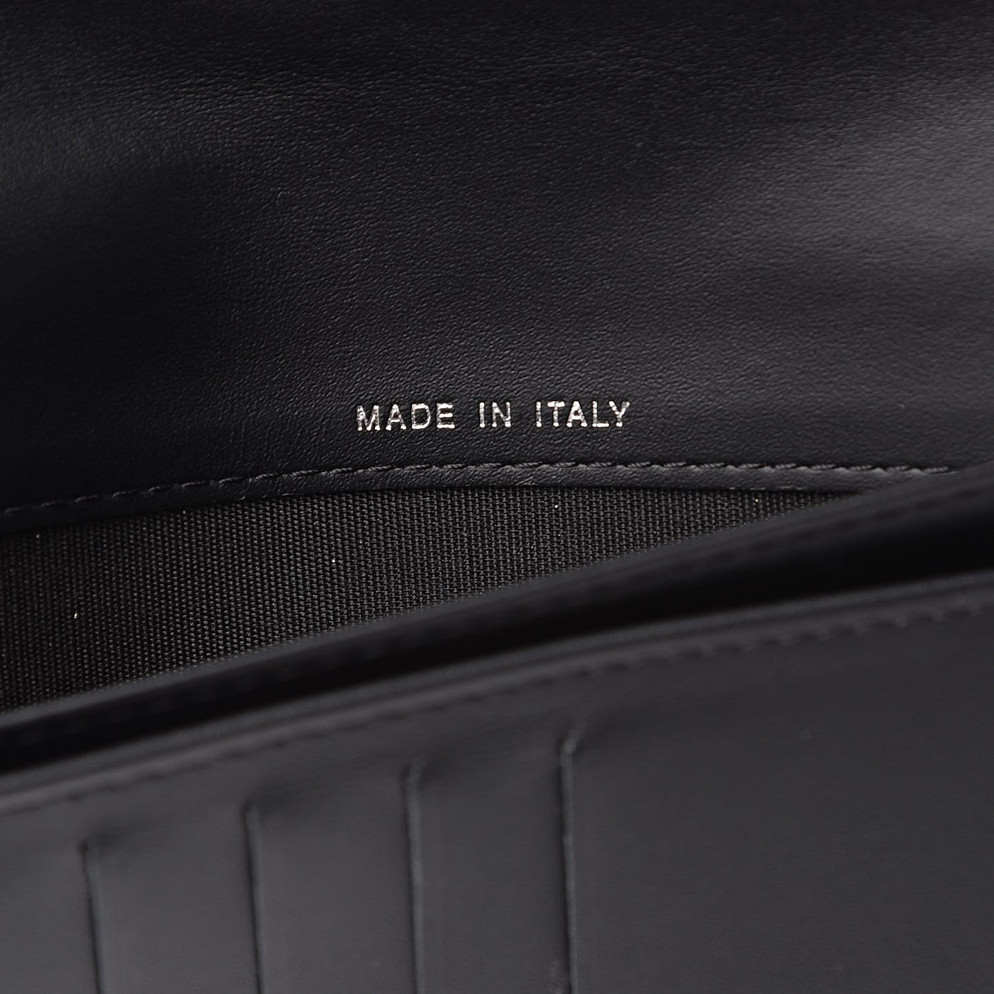 Patent Quilted Brilliant Yen Wallet Black