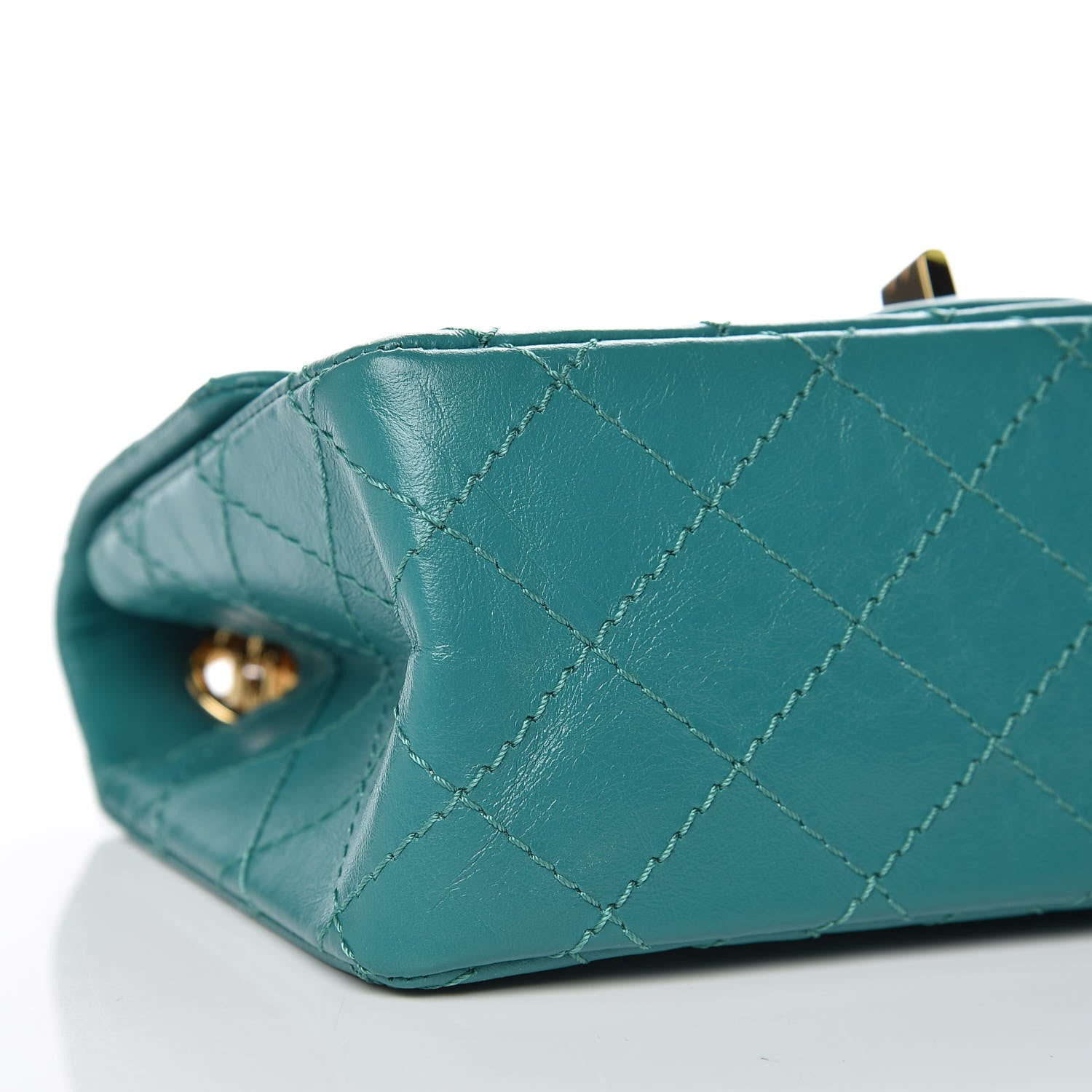 Chanel Aged Calfskin Quilted 2.55 Reissue Mini Flap Green 8 of 12