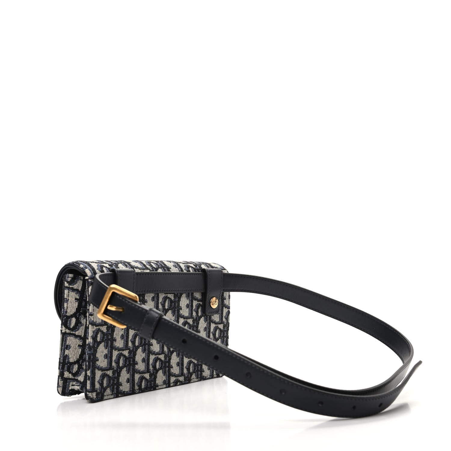 Christian Dior Oblique Saddle Belt Bag Blue 3 of 10