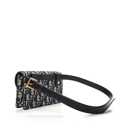 Christian Dior Oblique Saddle Belt Bag Blue 3 of 10