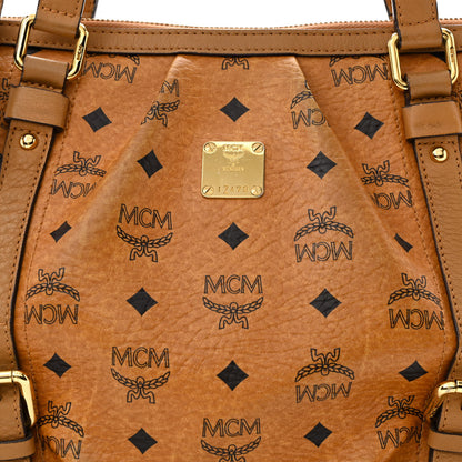 MCM Visetos Medium Essentials Shopper Tote Cognac 8 of 15