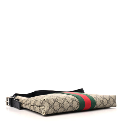 Gucci GG Supreme Monogram Web Messenger Bag Black 4 of 9