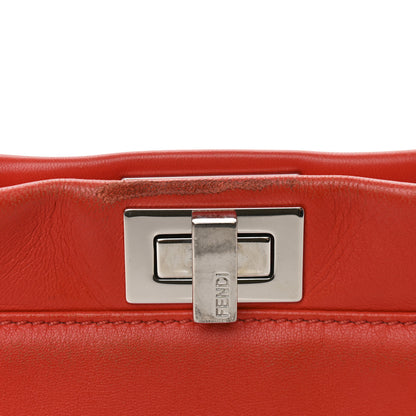 Fendi Nappa Mini Peekaboo Iconic Satchel Papavero 14 of 15