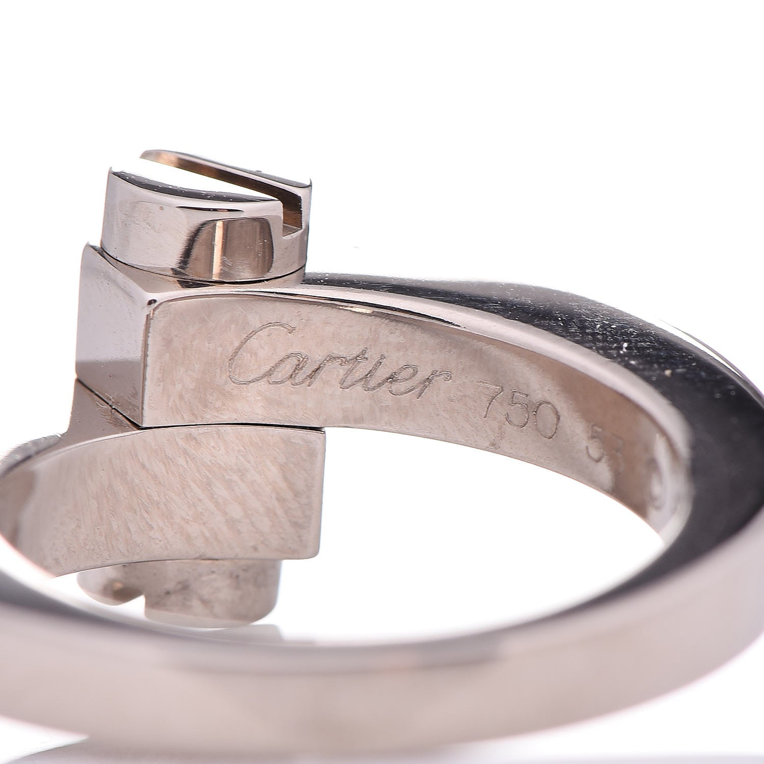 Cartier 18K White Gold Menotte Ring 53 6.25 5 of 7