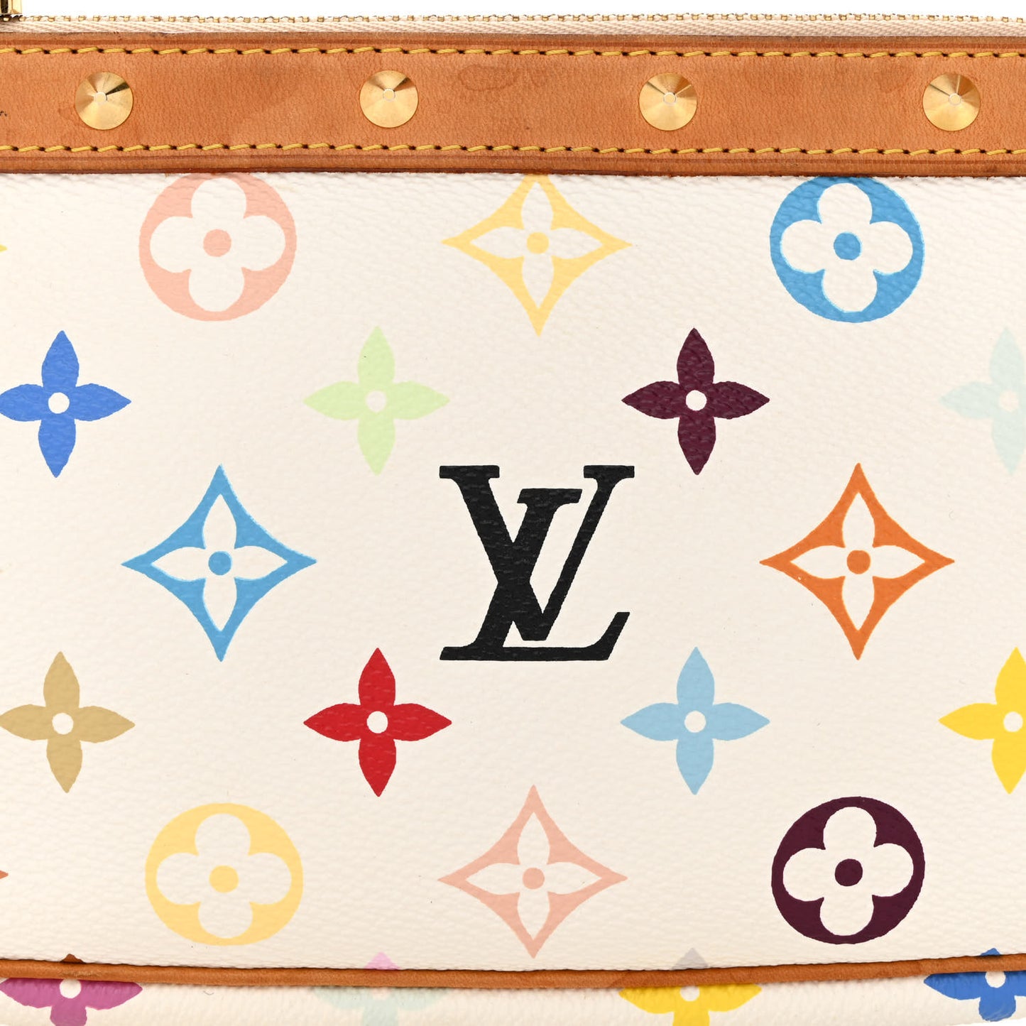 Monogram Multicolor Pochette Accessories White