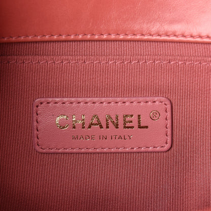 Chanel Shearling Sheepskin Medium Boy Flap Pink 7 of 19