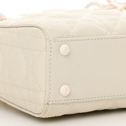 Christian Dior Ultra Matte Calfskin Cannage Mini Lady Dior White 9 of 13