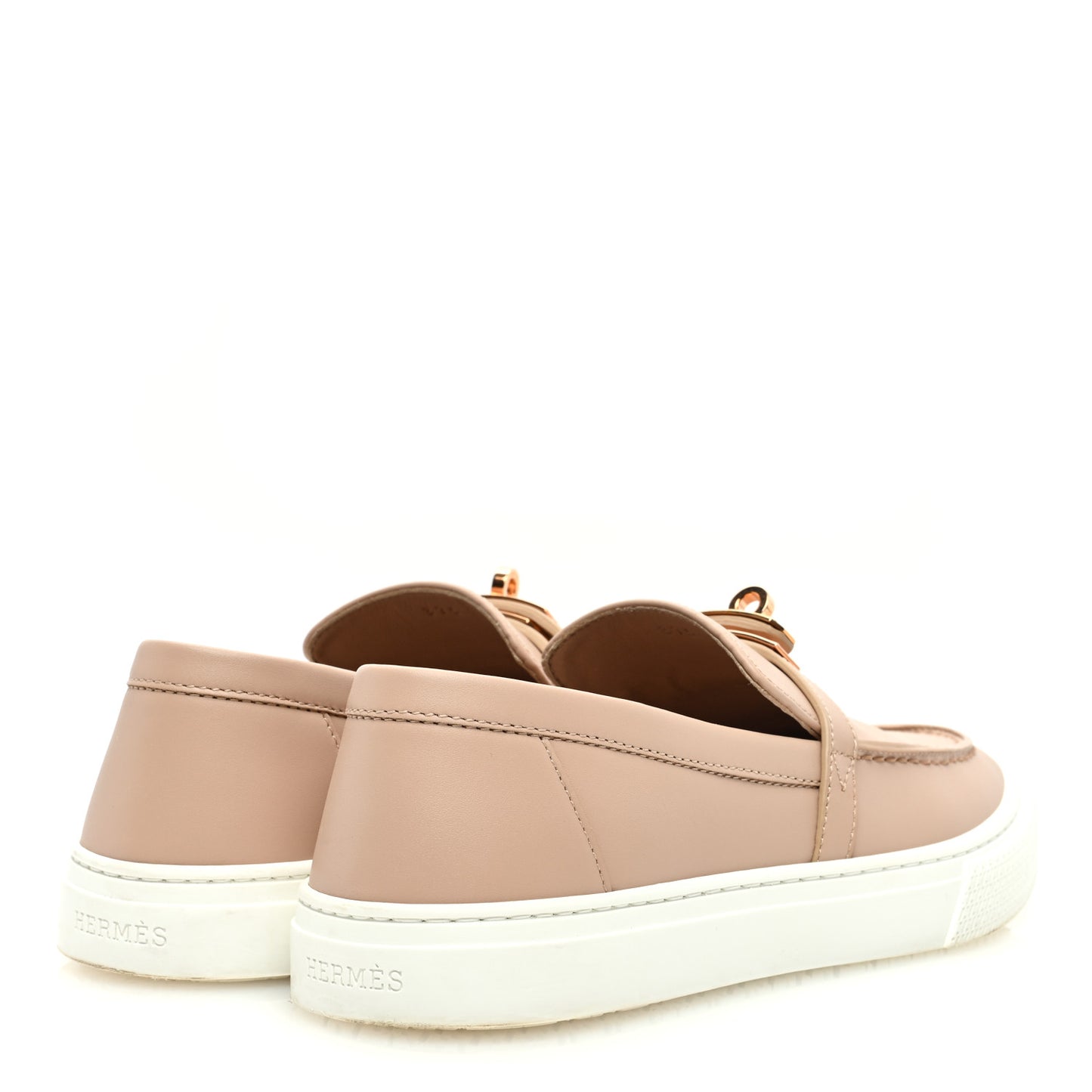 Calfskin Game Slip On Sneakers 37.5 Beige Nude