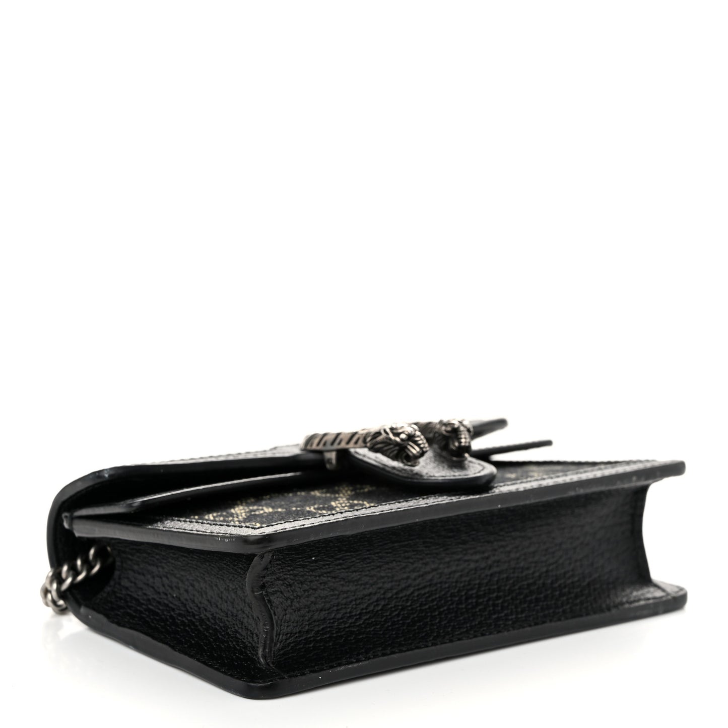 Jacquard Black Denim GG Monogram Super Mini Dionysus Shoulder Bag Black Ivory