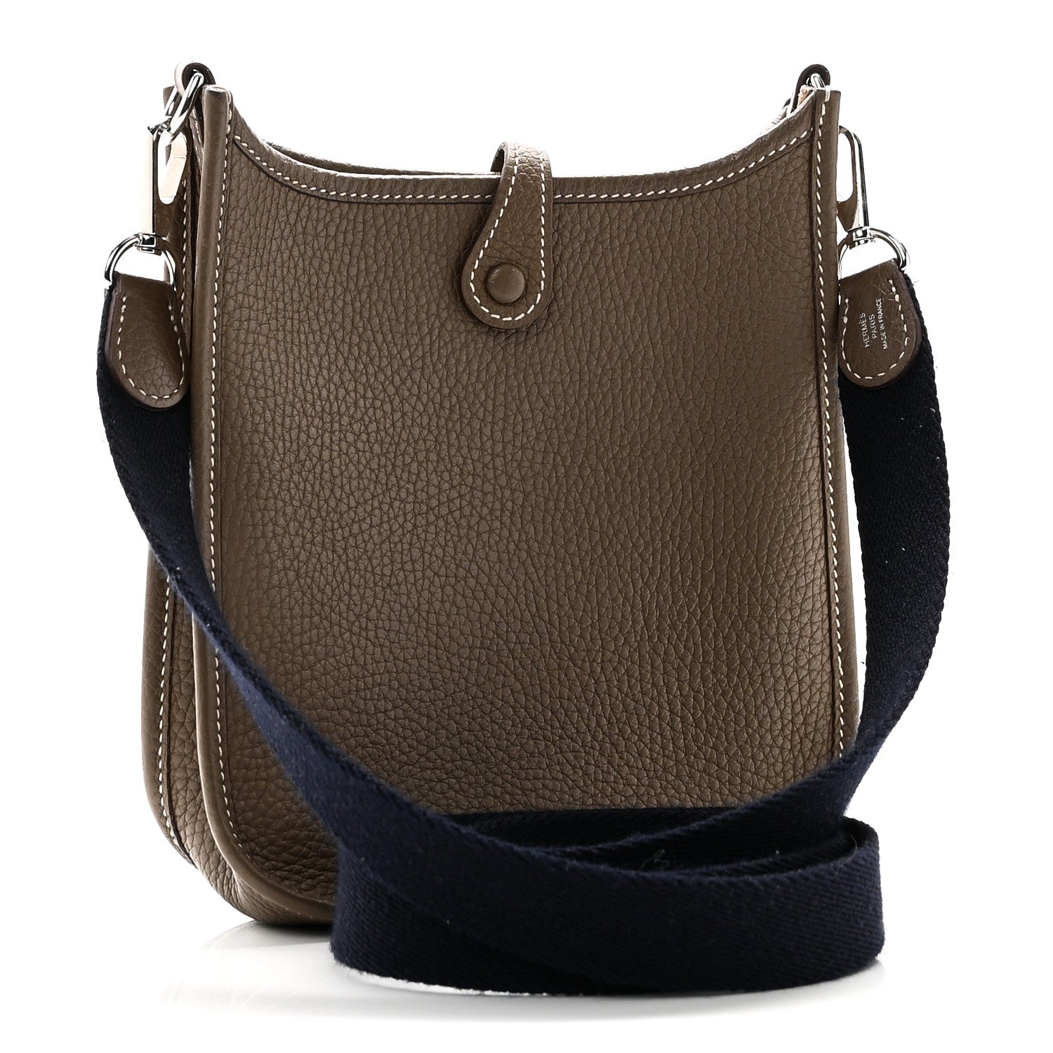 Hermes Taurillon Clemence Evelyne TPM Etoupe Bleu Indigo 3 of 11