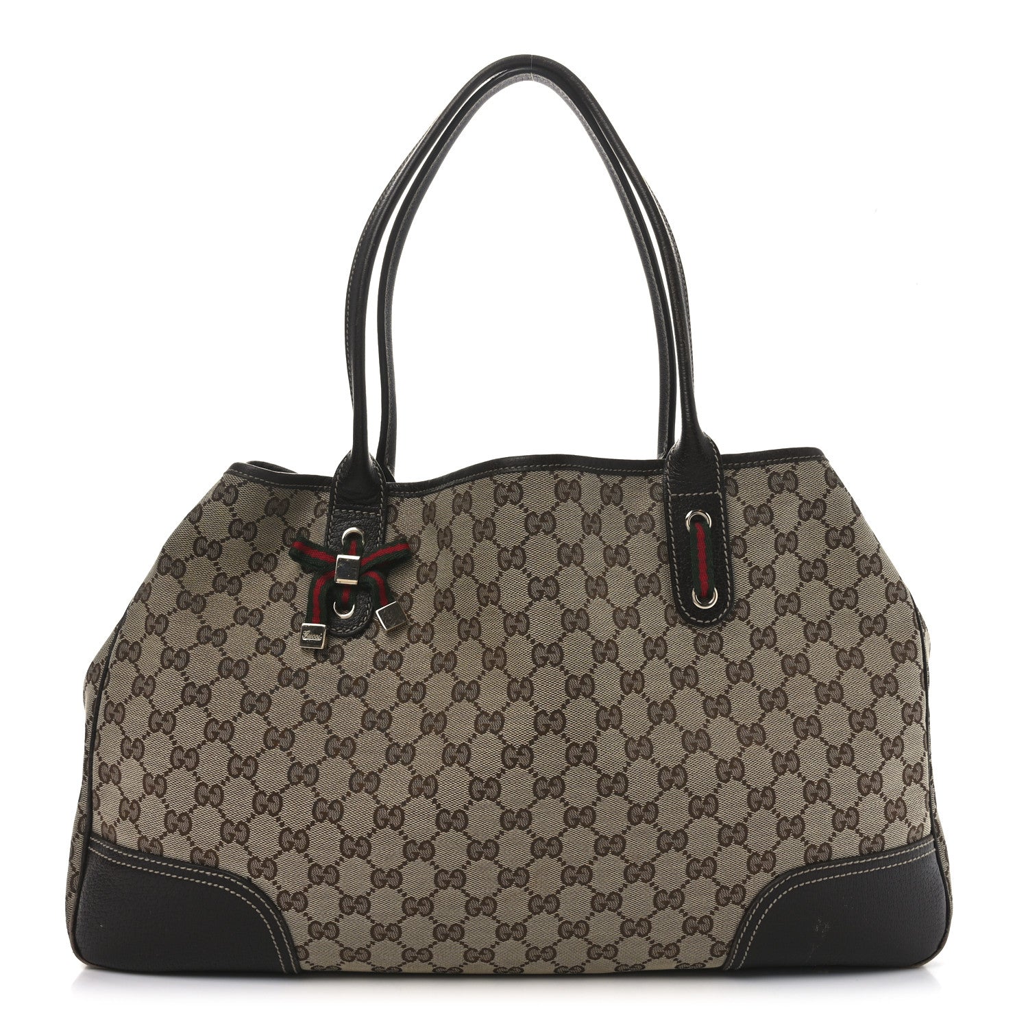 Gucci Monogram Large Princy Tote Dark Brown 1 of 12