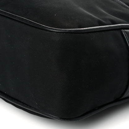 Prada Tessuto Nylon Studded New Vela Shoulder Bag Black Cromo 9 of 10