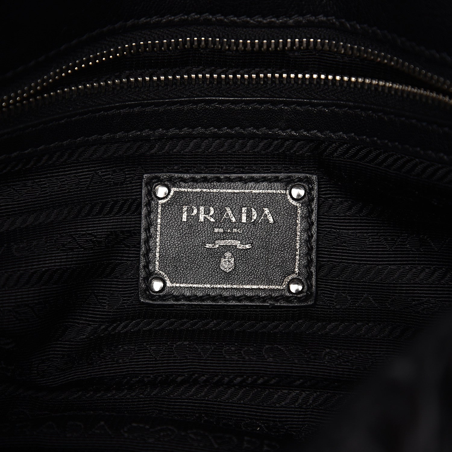 Prada Nappa Gaufre Flap Chain Shoulder Bag Black 6 of 9