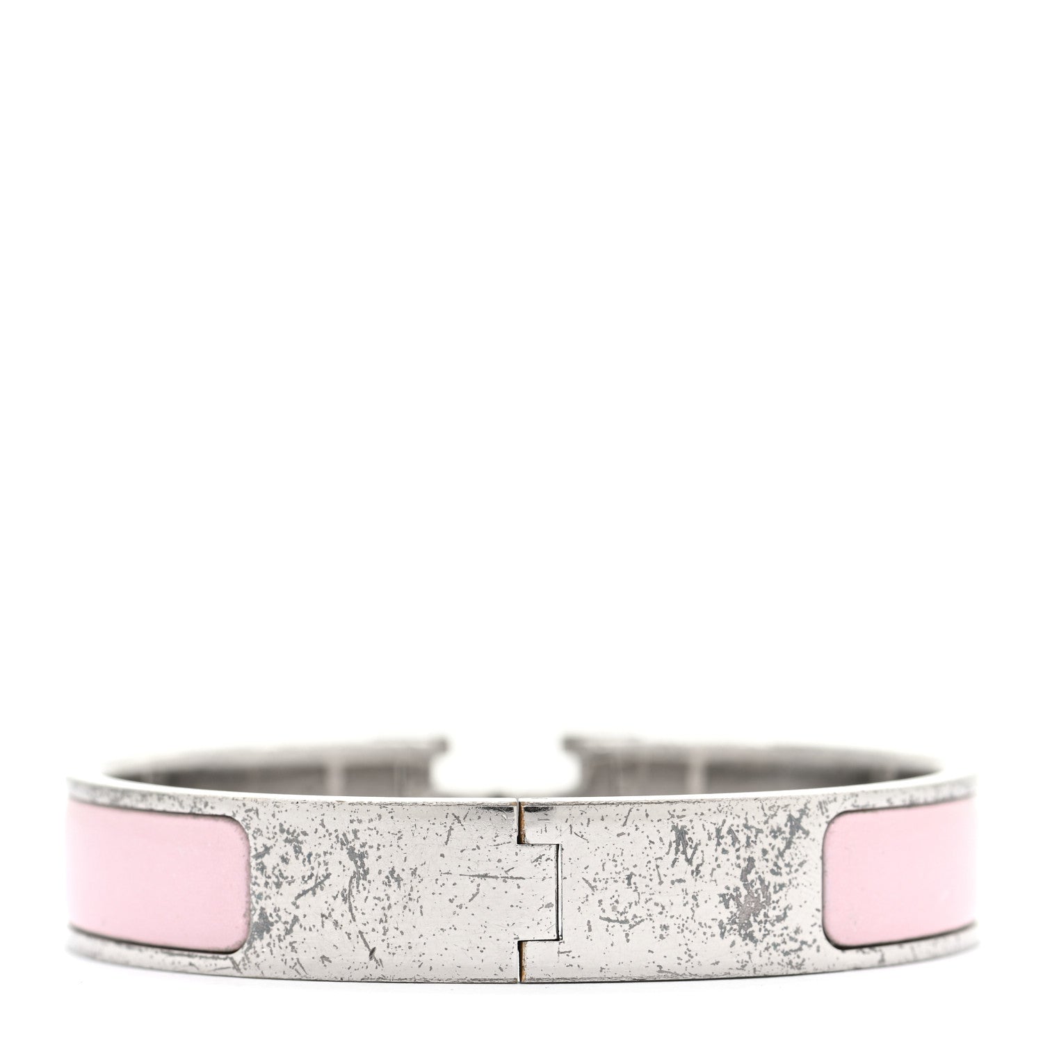 Hermes Enamel Narrow Clic Clac H Bracelet PM Rose Poudre 3 of 8