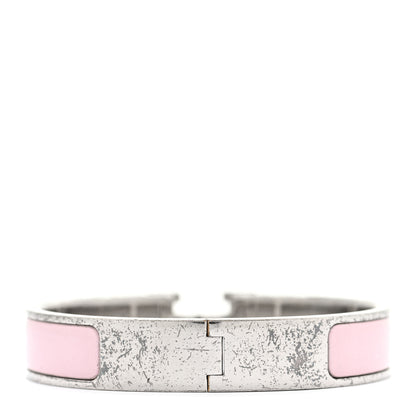 Hermes Enamel Narrow Clic Clac H Bracelet PM Rose Poudre 3 of 8