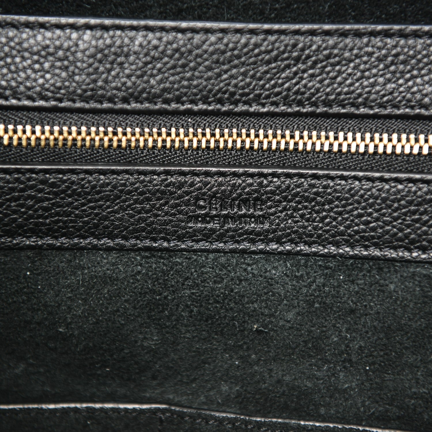 Celine Soft Grained Calfskin Small Belt Cabas Phantom Black 7 of 9
