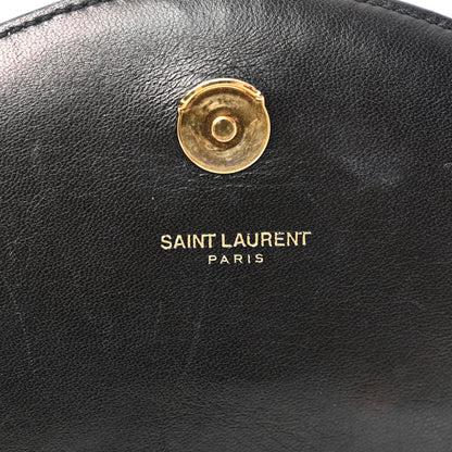 Saint Laurent Lambskin Matelasse Chevron Monogram Bubble Chain Crossbody Black 6 of 11
