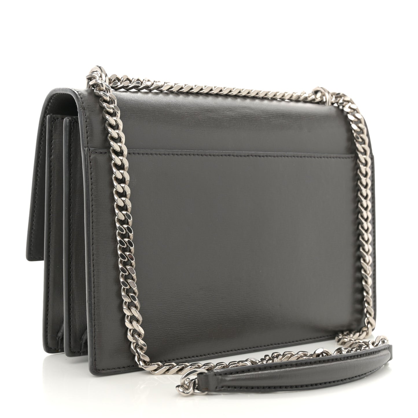 Smooth Calfskin Medium Monogram Sunset Satchel Asphalt