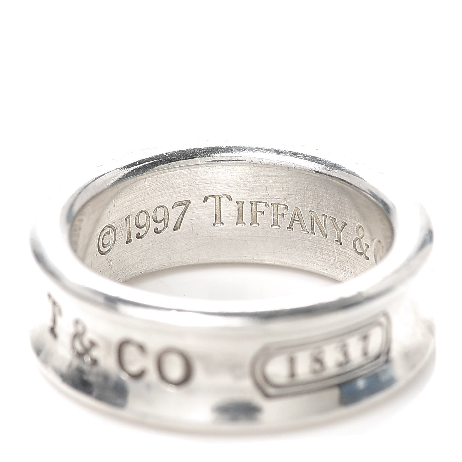 Tiffany Sterling Silver 1837 Band Ring 51 5.75 4 of 5