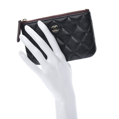 Chanel Lambskin Quilted Small Cosmetic Case Black 2 of 7