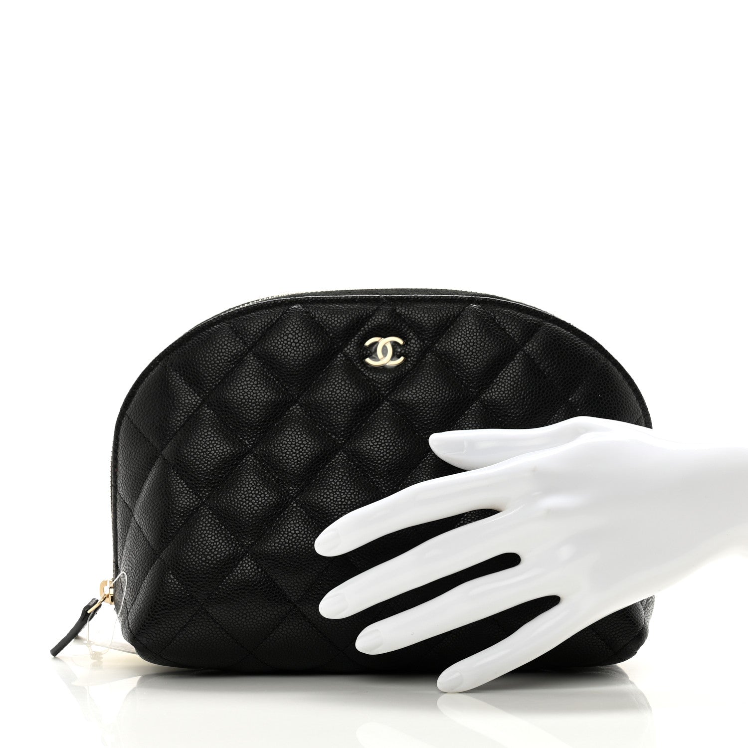 Chanel Caviar Quilted Cosmetic Case Black 2 of 8