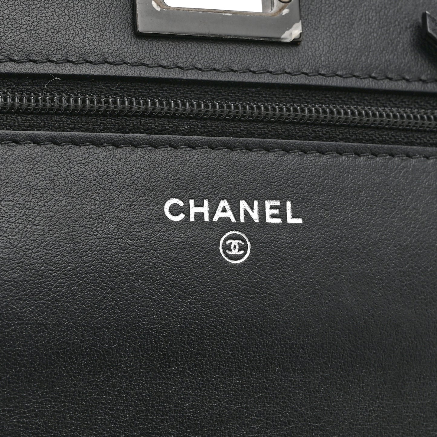 Aged Calfskin Chevron Quilted Reissue Wallet On Chain WOC So Black