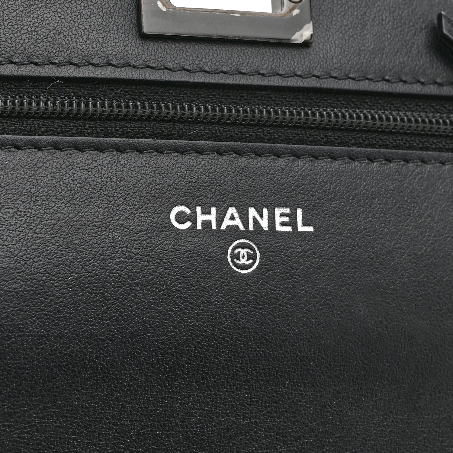 Chanel Aged Calfskin Chevron Quilted Reissue Wallet On Chain WOC So Black 6 of 11