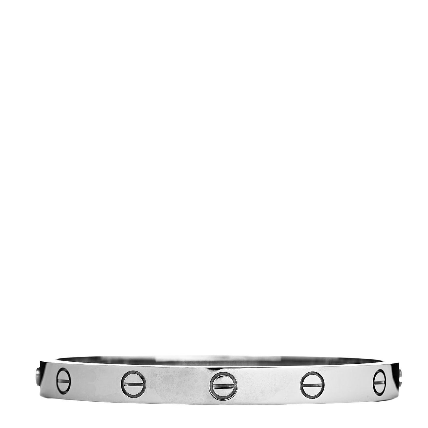 18K White Gold LOVE Bracelet 17