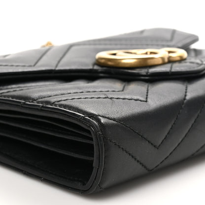 Gucci Calfskin Matelasse GG Marmont Chain Wallet Black 10 of 11