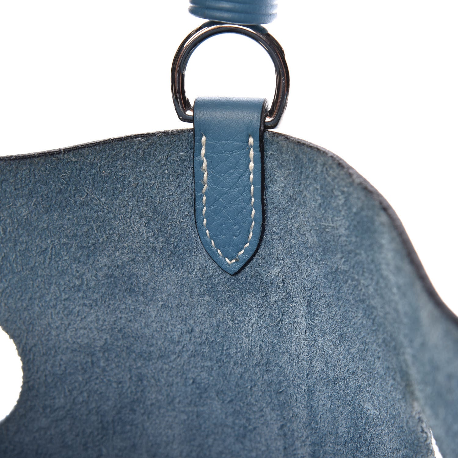 Hermes Taurillon Clemence Mangeoire Rope Bag Blue Jean 7 of 9