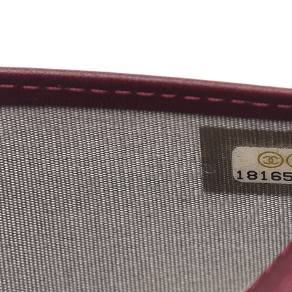 Chanel Patent Quilted Brilliant Yen Wallet Burgundy 8 of 10