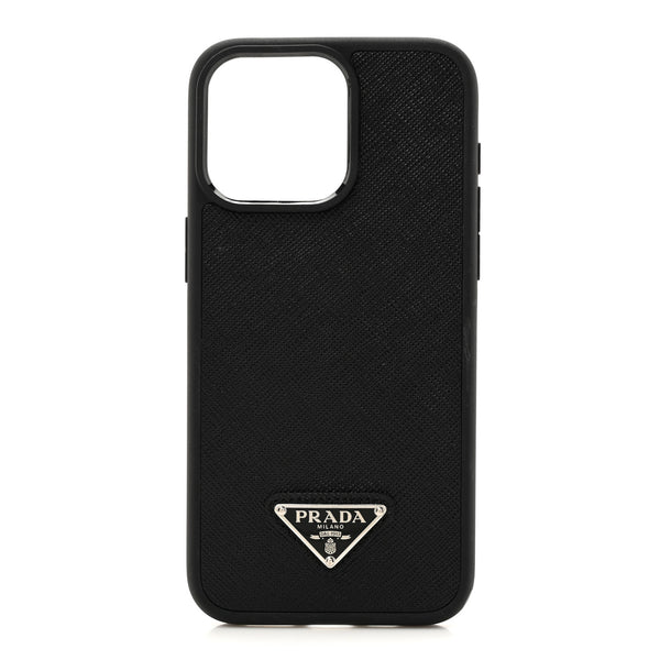 Prada Saffiano iPhone 15 Pro Max Case Black 1733427 – FASHIONPHILE