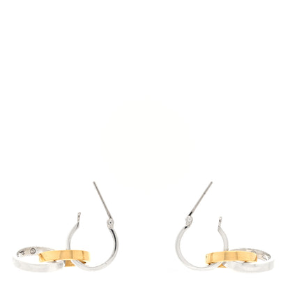 Tiffany Sterling Silver 18K Yellow Gold Paloma Picasso Triple Hoop Drop Earrings 3 of 4