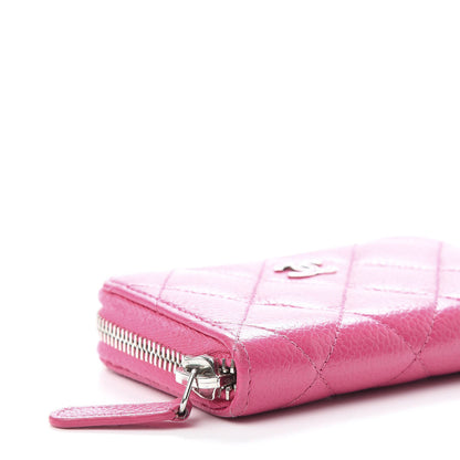 Chanel Caviar Quilted Zip Coin Purse Pink 6 of 10