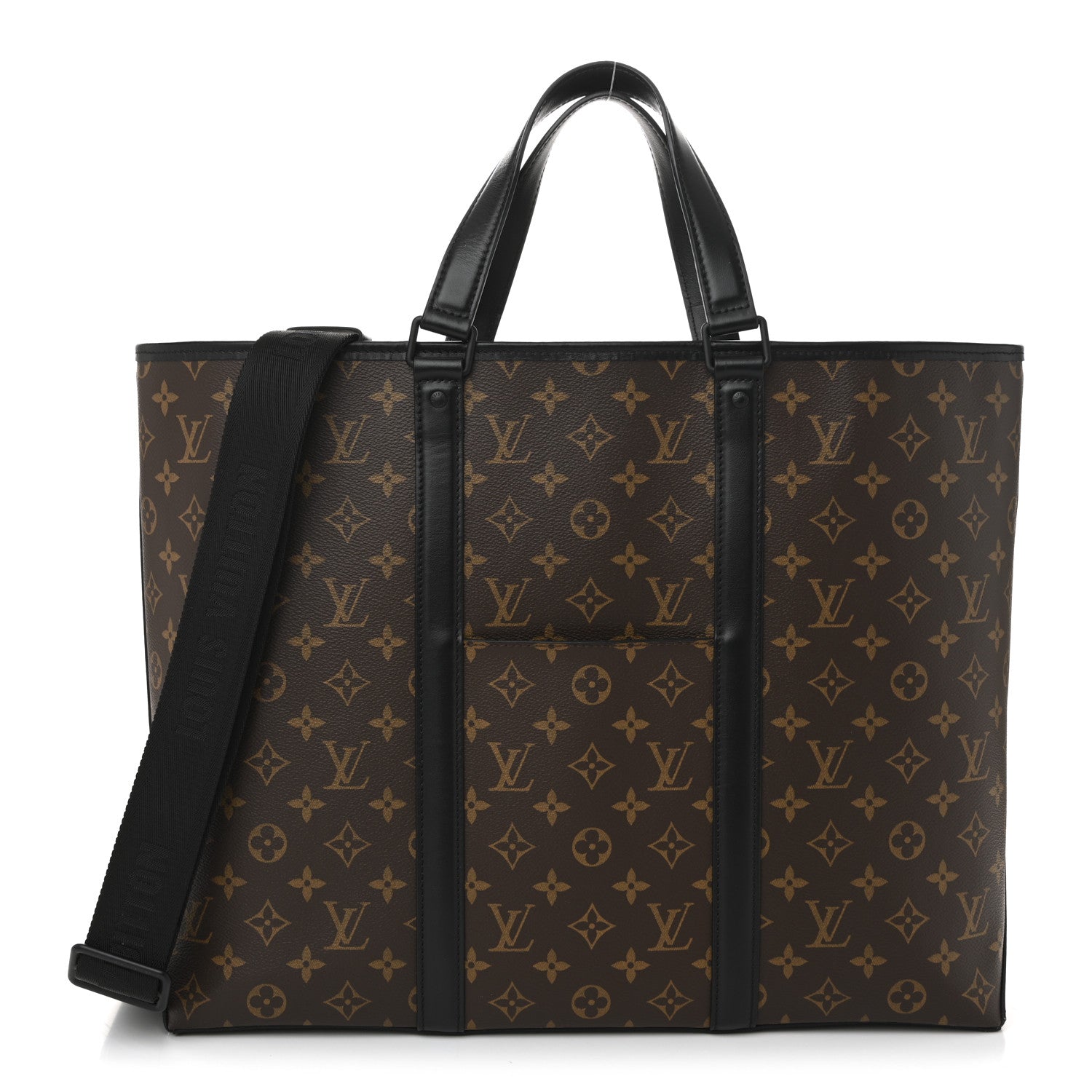 Louis Vuitton Monogram Macassar Weekend Tote GM 2 of 17