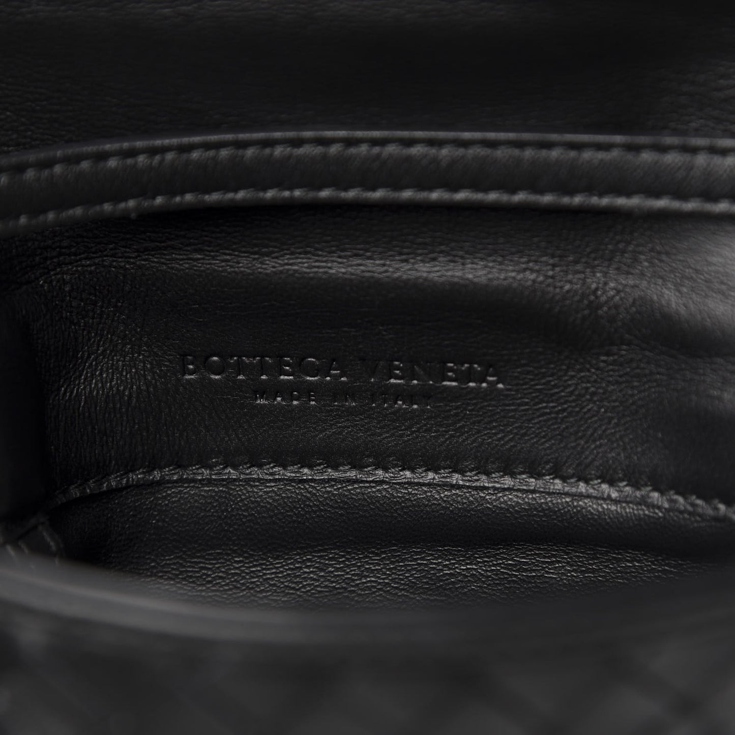 Nappa Intrecciato Flap Crossbody Black