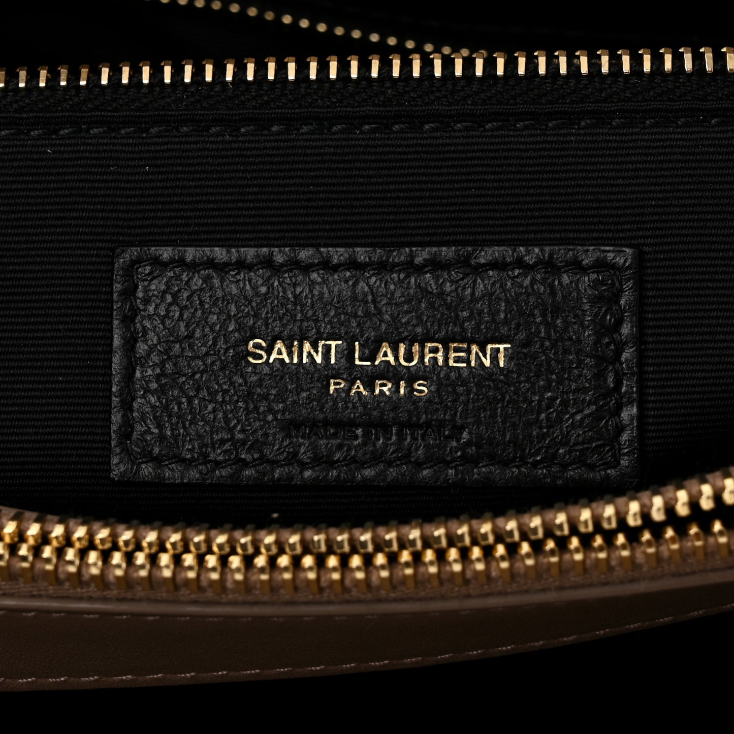 Suede Y Quilted Monogram Medium Loulou Chain Satchel Taupe