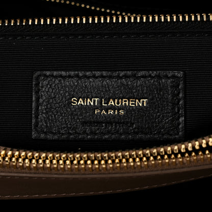 Saint Laurent Suede Y Quilted Monogram Medium Loulou Chain Satchel Taupe 6 of 11