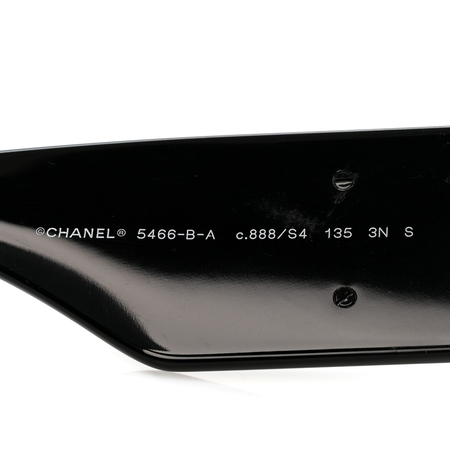 Acetate Crystal CC Shield Sunglasses 5466-B-A Black