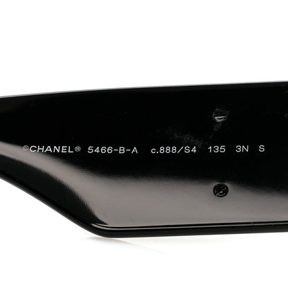 Chanel Acetate Crystal CC Shield Sunglasses 5466-B-A Black 5 of 9