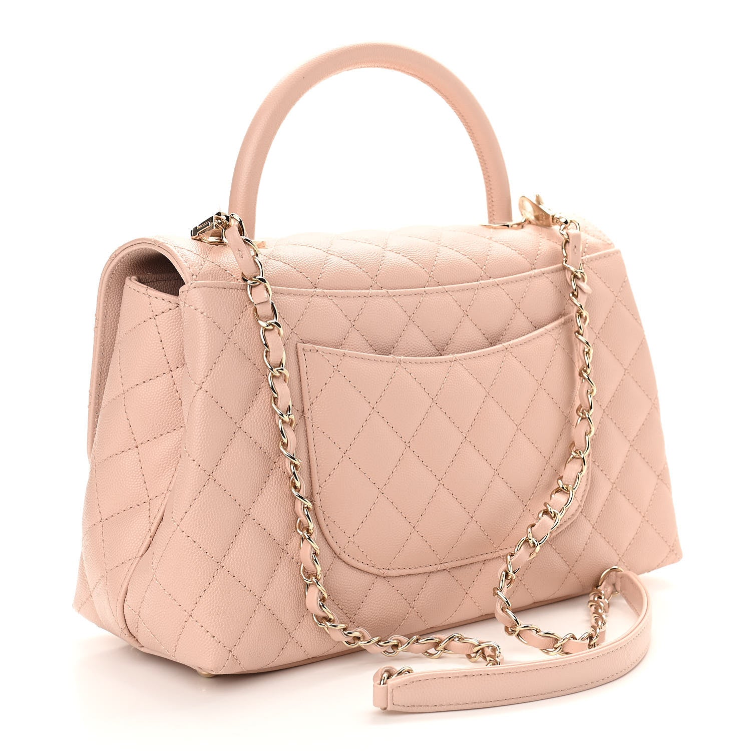 Chanel Caviar Quilted Small Coco Handle Flap Light Pink 3 of 10