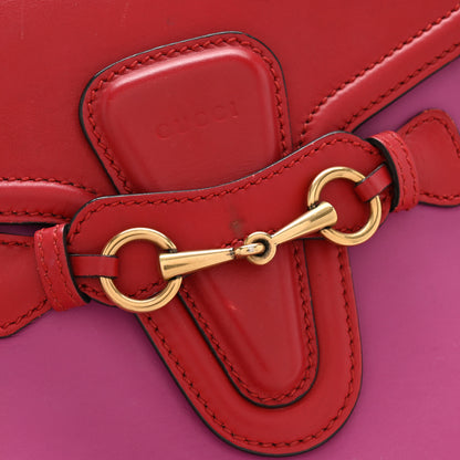 Gucci Calfskin Medium Lady Web Shoulder Bag New Rosette Hibiscus Red 14 of 14