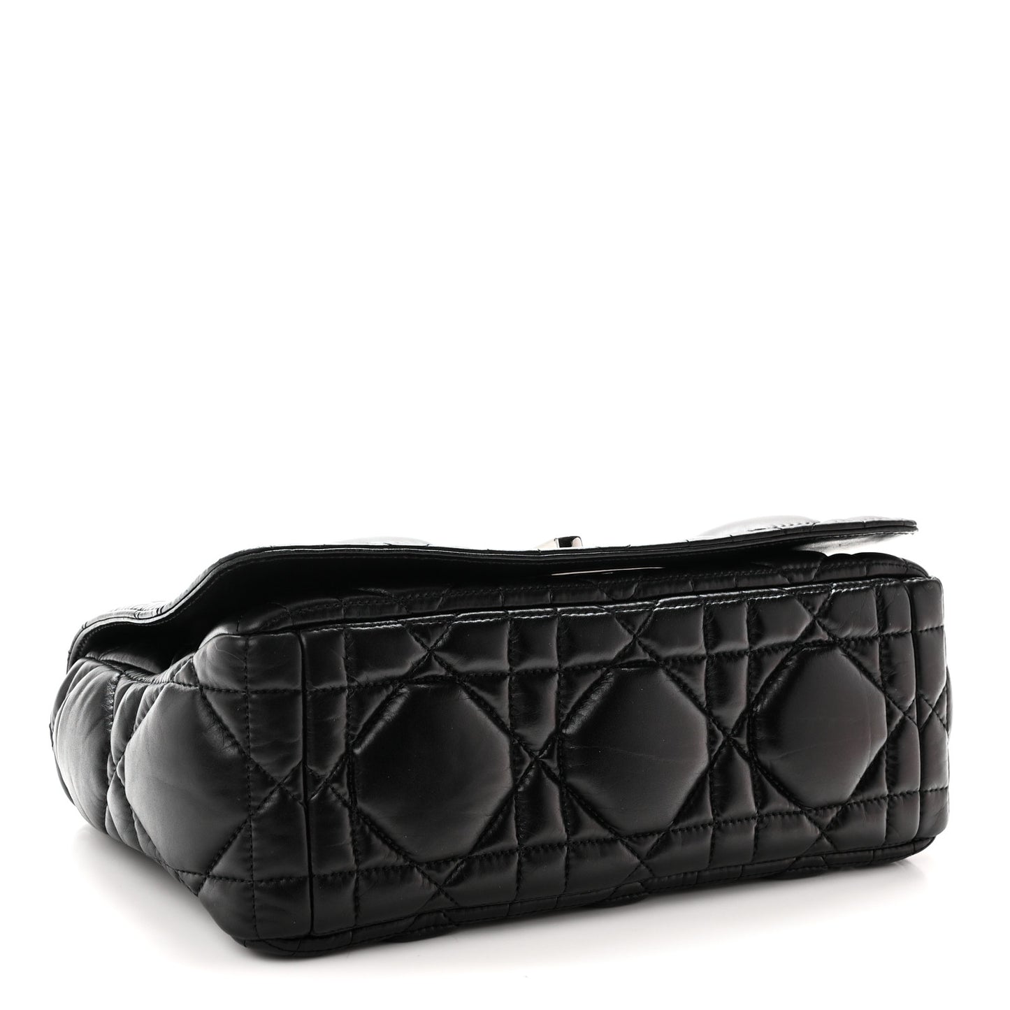 Calfskin Macrocannage Large Caro Bag Black